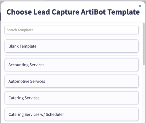 Choose free Wix chatbot template